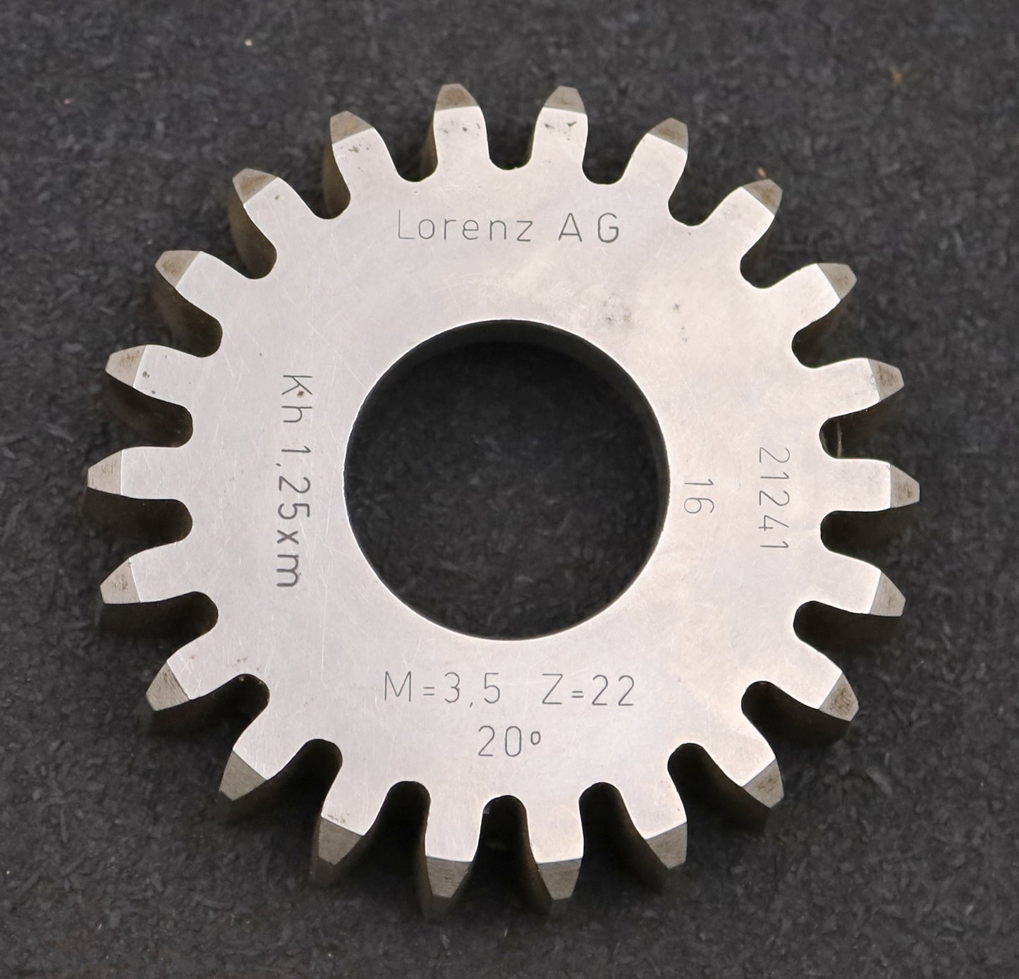 Bild des Artikels LORENZ-Scheibenschneidrad-m=-3,5mm-EGW-20°-Z=-22-Kh=-1,25xm-Ø87x21xØ1-3/4"