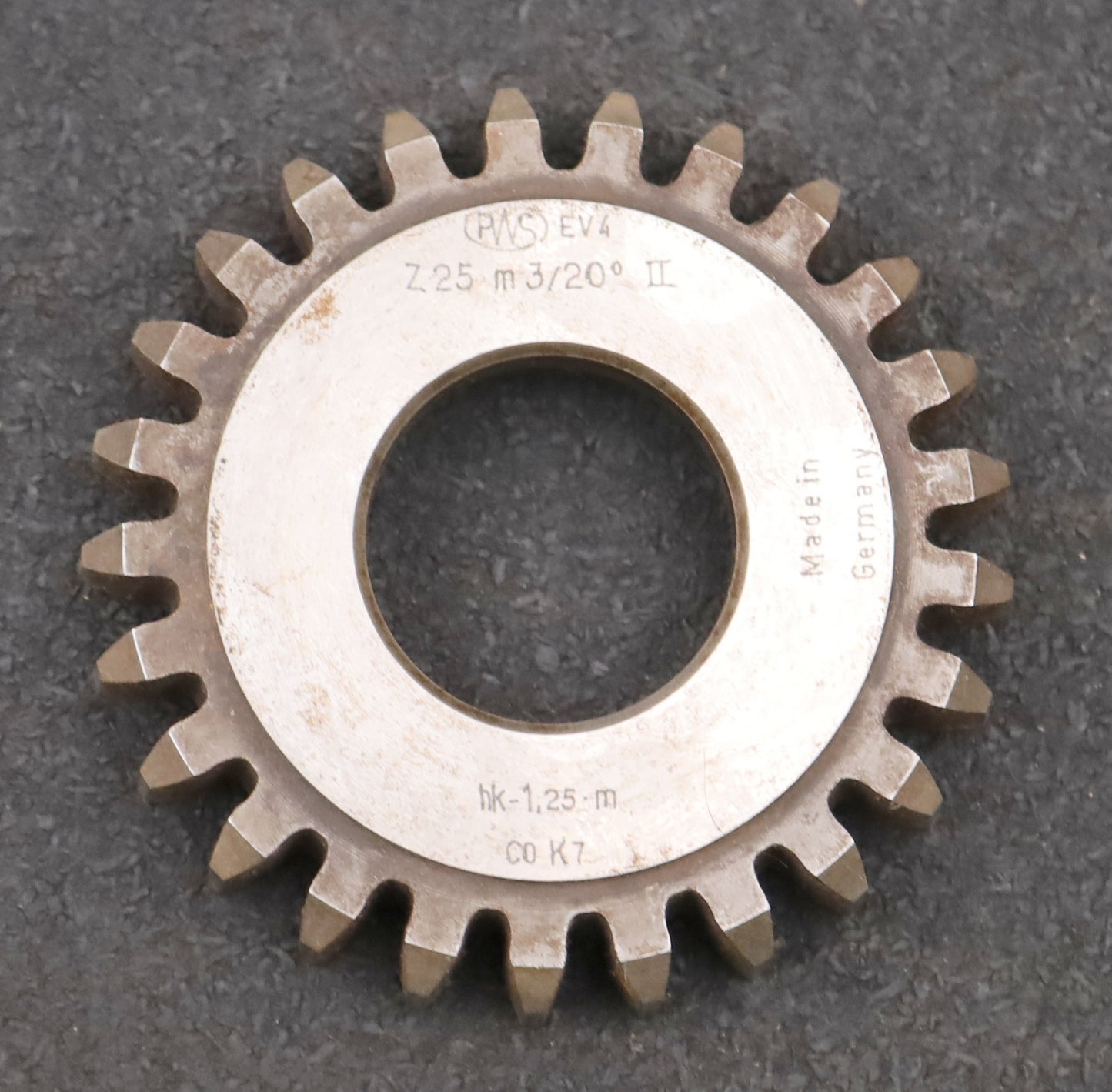 Bild des Artikels PWS-Scheibenschneidrad-m=-3mm-EGW-20°-Z=-25-hk=-1,25m-BP-II-Ø82x15xØ1-1/4"