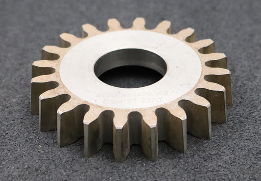 Bild des Artikels TOS-Scheibenschneidrad-m=-4mm-EGW-20°-Z=-20-Ø89x17xØ1-1/4"-gebraucht