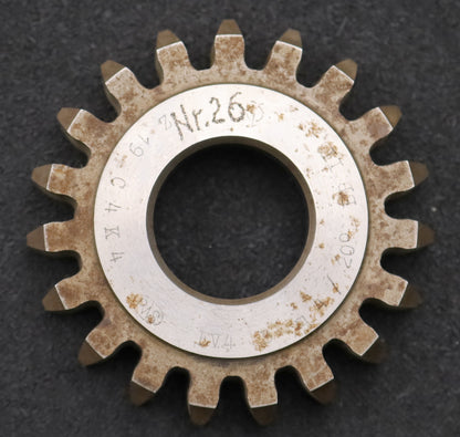 Bild des Artikels PWS-Scheibenschneidrad-m=-4mm-EGW-20°-Z=-19-BP-II-Ø86x18xØ1-1/4"-gebraucht