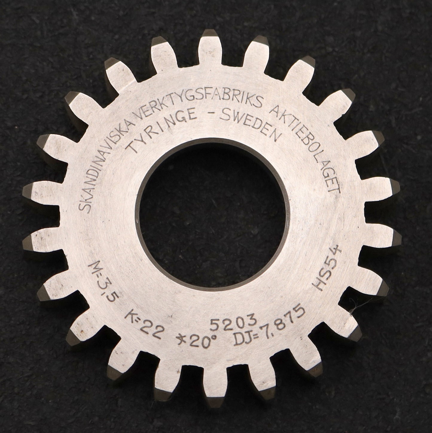 Bild des Artikels SVA-Scheibenschneidrad-m=-3,5mm-EGW-20°-Z=-22-DJ=-7,875-Ø86x16xØ1-1/4"-HS54