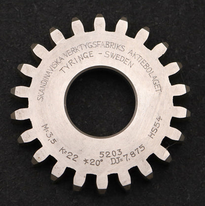 Bild des Artikels SVA-Scheibenschneidrad-m=-3,5mm-EGW-20°-Z=-22-DJ=-7,875-Ø86x16xØ1-1/4"-HS54