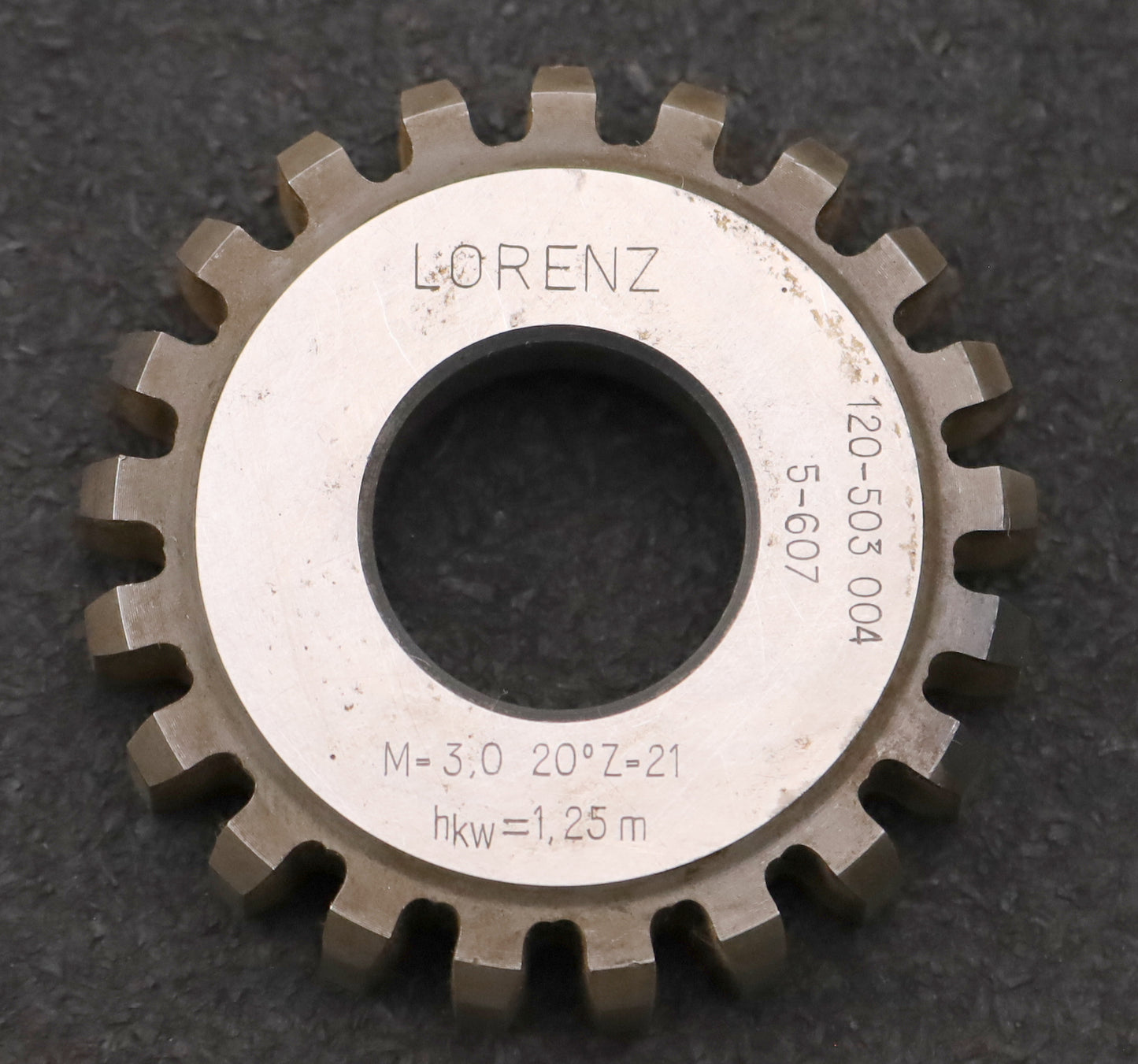 Bild des Artikels LORENZ-Scheibenschneidrad-m=-3mm-EGW-20°-Z=-21-hkw=-1,25m-Ø67x16xØ25mm-gebraucht