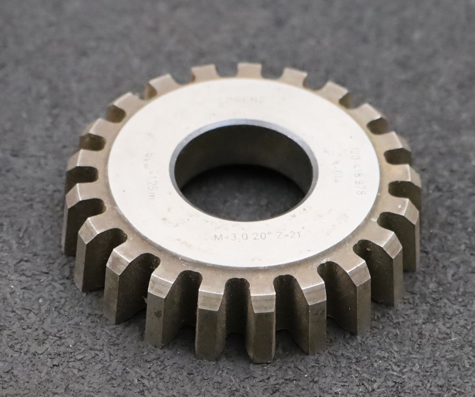 Bild des Artikels LORENZ-Scheibenschneidrad-m=-3mm-EGW-20°-Z=-21-hkw=-1,25m-Ø67x15xØ25mm-gebraucht