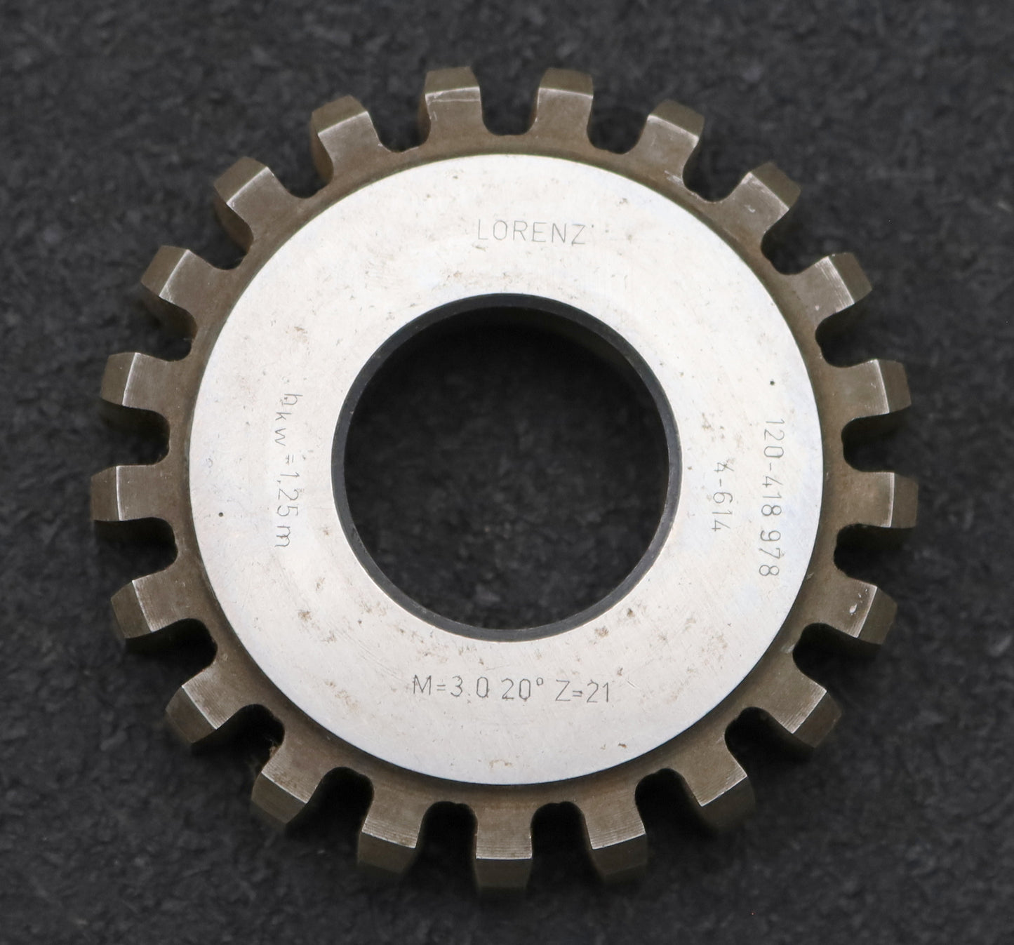 Bild des Artikels LORENZ-Scheibenschneidrad-m=-3mm-EGW-20°-Z=-21-hkw=-1,25m-Ø67x15xØ25mm-gebraucht