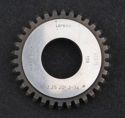 Bild des Artikels LORENZ-Scheibenschneidrad-m=-2,25mm-EGW-20°-Z=-34-Kh=-1,25xm-Ø83x21xØ1-1/4"