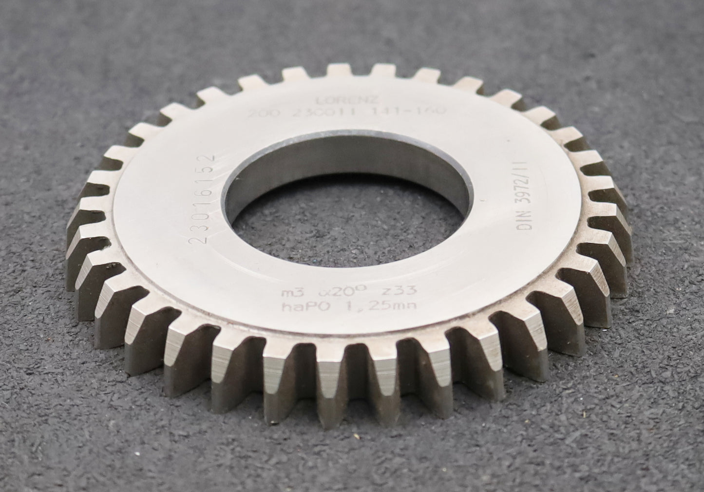 Bild des Artikels LORENZ-Scheibenschneidrad-m=-3mm-EGW-20°-Z=-33-haP0-1,25m-BP-II-Ø106x13xØ1-3/4"