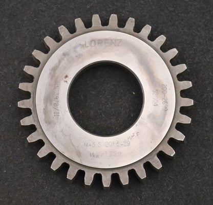 Bild des Artikels LORENZ-Scheibenschneidrad-m=-3,5mm-EGW-20°-Z=-29-hkw=-1,25m-BP-II-DIN3972