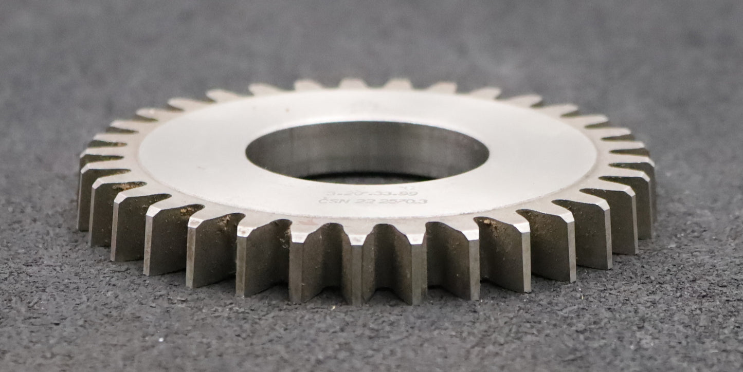 Bild des Artikels TOS-Scheibenschneidrad-m=-3mm-EGW-20°-Z=-33-Ø106x12xØ1-3/4"-gebraucht