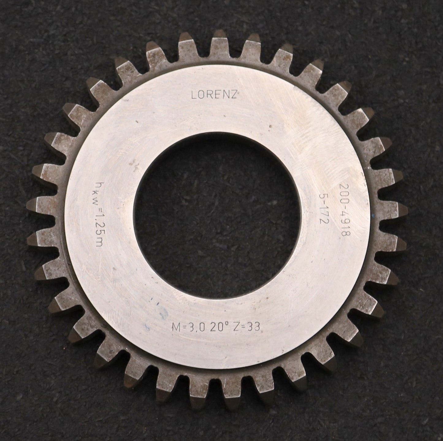 Bild des Artikels LORENZ-Scheibenschneidrad-m=-3,0mm-EGW-20°-Z=-33-hkw=-1,25m-Ø106x13xØ1-3/4"