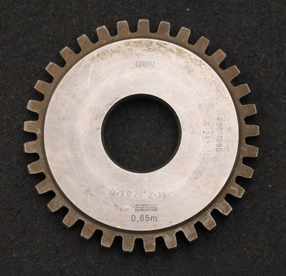 Bild des Artikels LORENZ-Scheibenschneidrad-m=-3,0mm-EGW-20°-Z=-33-hkw=-0,65m-Ø101x10xØ1-1/4"
