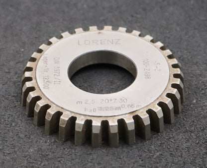 Bild des Artikels LORENZ-Scheibenschneidrad-m=-2,5mm-EGW-20°-Z=-30-ha0=-0,65m-Ø77x12xØ1-1/4''