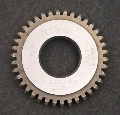 Bild des Artikels LORENZ-Scheibenschneidrad-m=-2,0mm-EGW-20°-Z=-38-hkw=-1,25m-BP-II-DIN3972