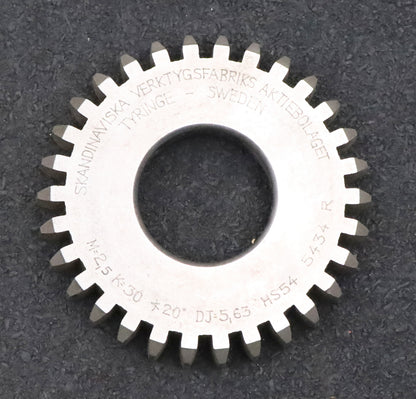 Bild des Artikels SVA-Scheibenschneidrad-m=-2,5mm-EGW-20°-Z=-30-DJ=-5,63-Ø81x12xØ1-1/4"-HS54