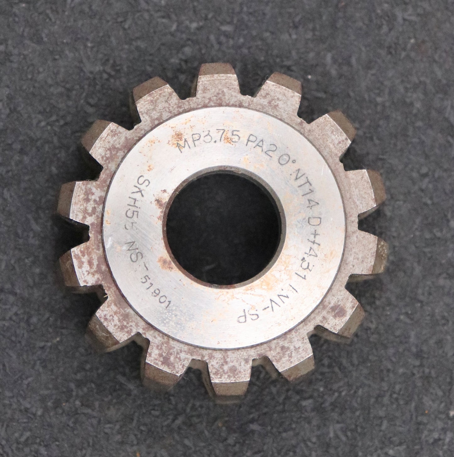 Bild des Artikels Scheibenschneidrad-m=-3,75mm-EGW-20°-Z=-14-Ø62x21xØ20mm-gebraucht-ein-Abschlag