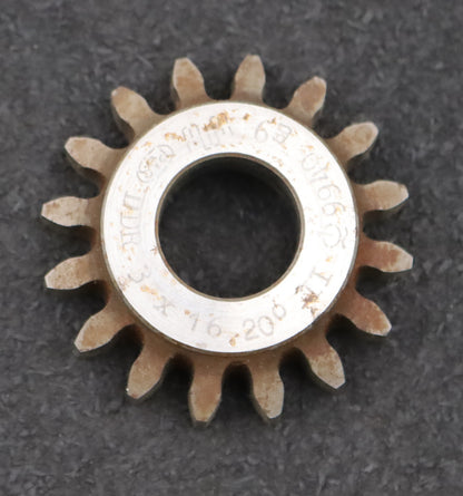 Bild des Artikels PWS-Glockenschneidrad-m=-3mm-EGW-20°-Z=-16-BP-II-Ø55x16xØ20mm-gebraucht