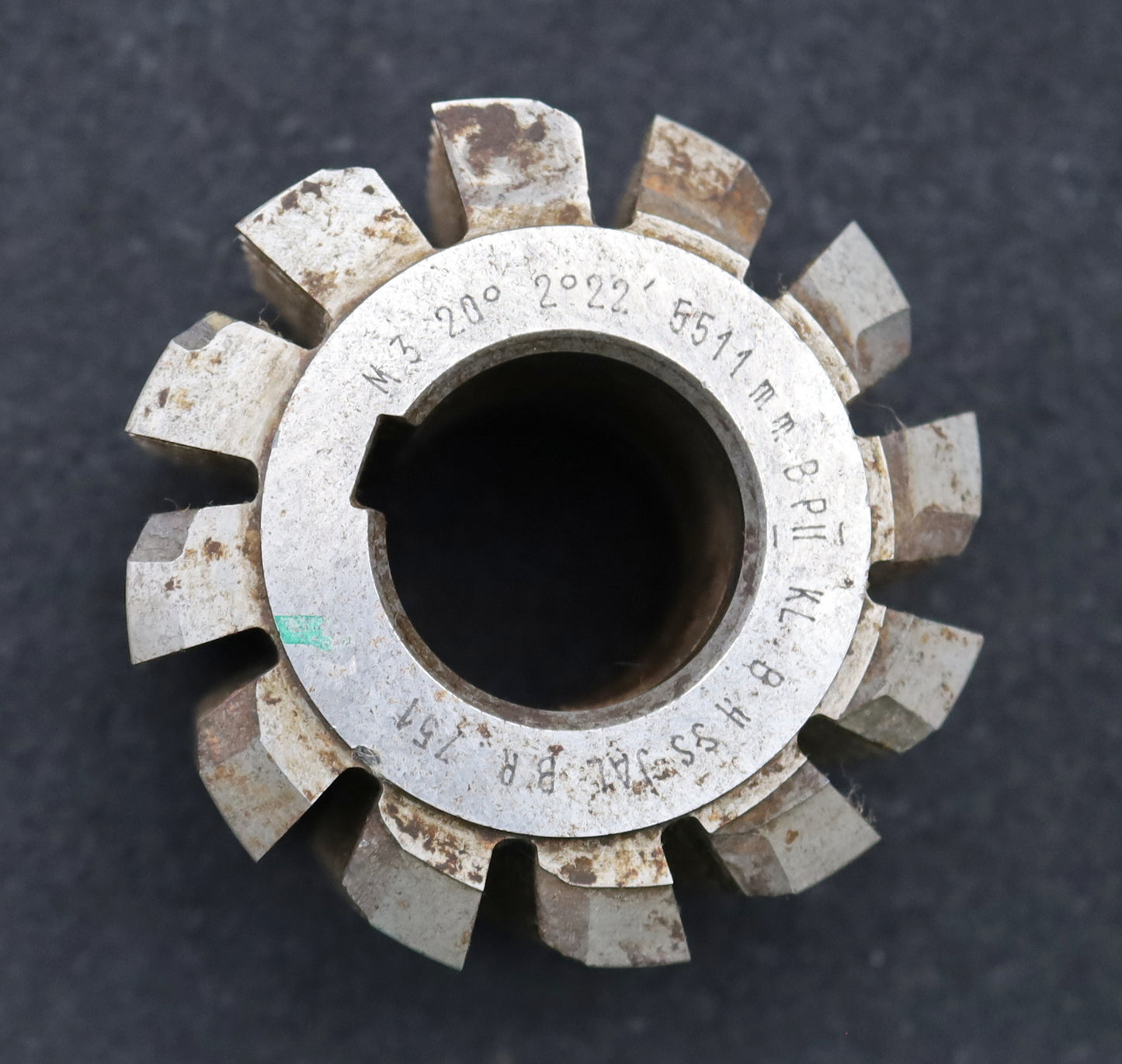 Bild des Artikels Zahnrad-Wälzfräser-gear-hob-m=-3,0mm-EGW-20°-BPII-nach-DIN-3972-Ø81x70xØ32mm