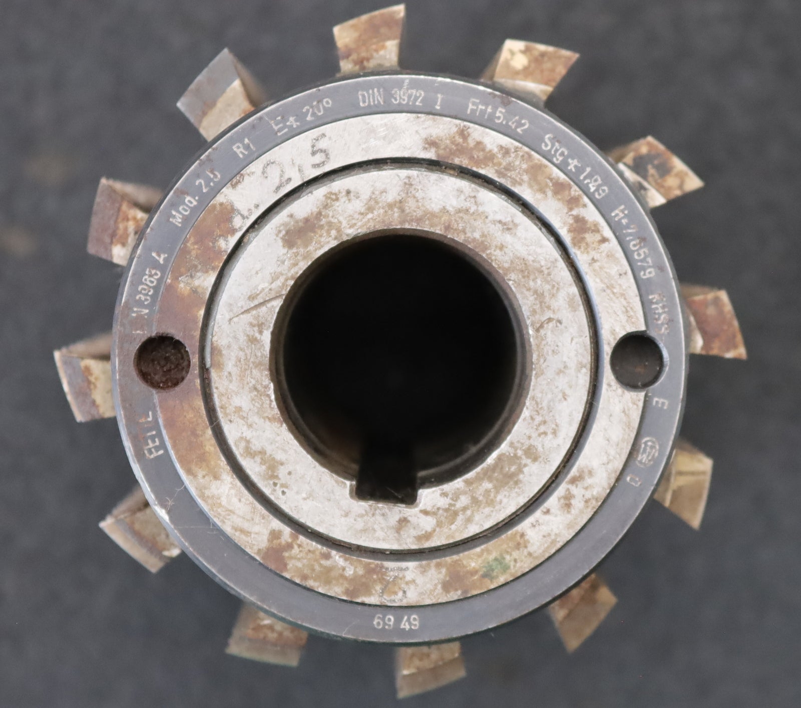 Bild des Artikels FETTE-Zahnrad-Wälzfräser-gear-hob-m=-2,5mm-20°-EGW-BPI-nach-DIN-3972