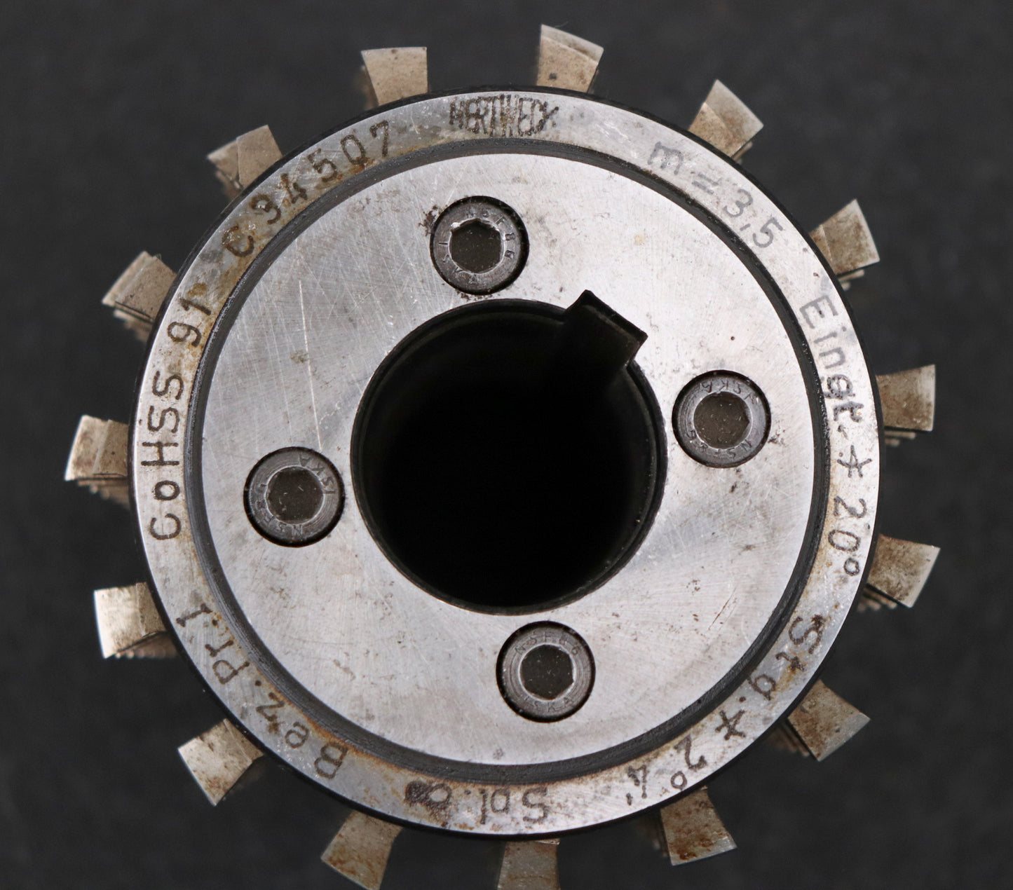Bild des Artikels HERTWECK-Zahnrad-Wälzfräser-gear-hob-m=-3,5mm-20°-EGW-Ø101x110xØ32mm-mit-LKN