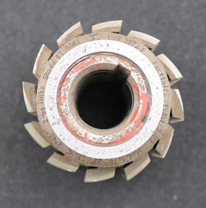 Bild des Artikels SAAZOR-Zahnrad-Wälzfräser-m=-1,75mm-EGW-20°-BPI-nach-DIN-3972-Ø80x91xØ27mm