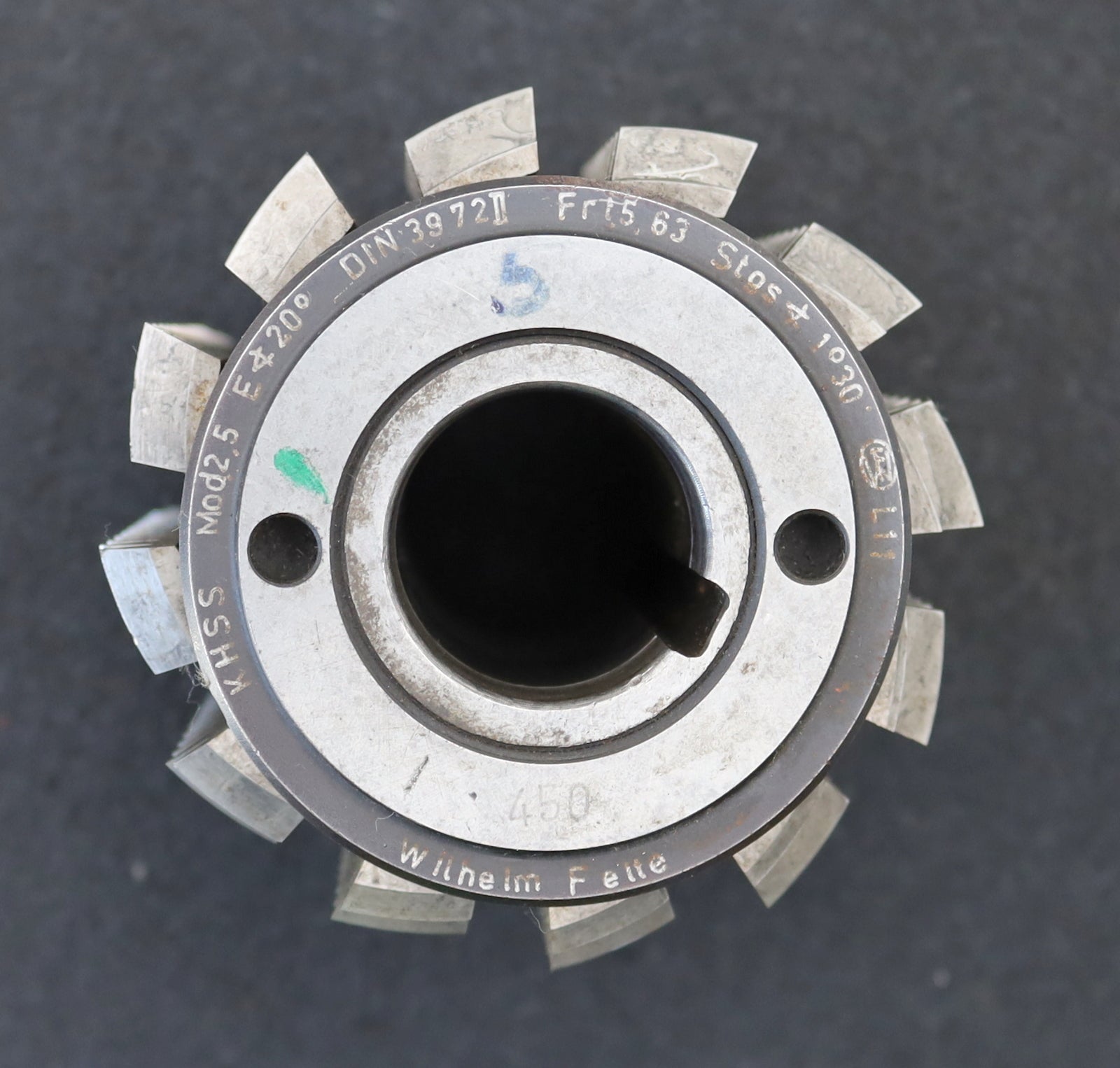 Bild des Artikels FETTE-Zahnrad-Wälzfräser-m=-2,5mm-EGW-20°-BPII-DIN-3972-Ø98x105xØ32mm-mit-LKN