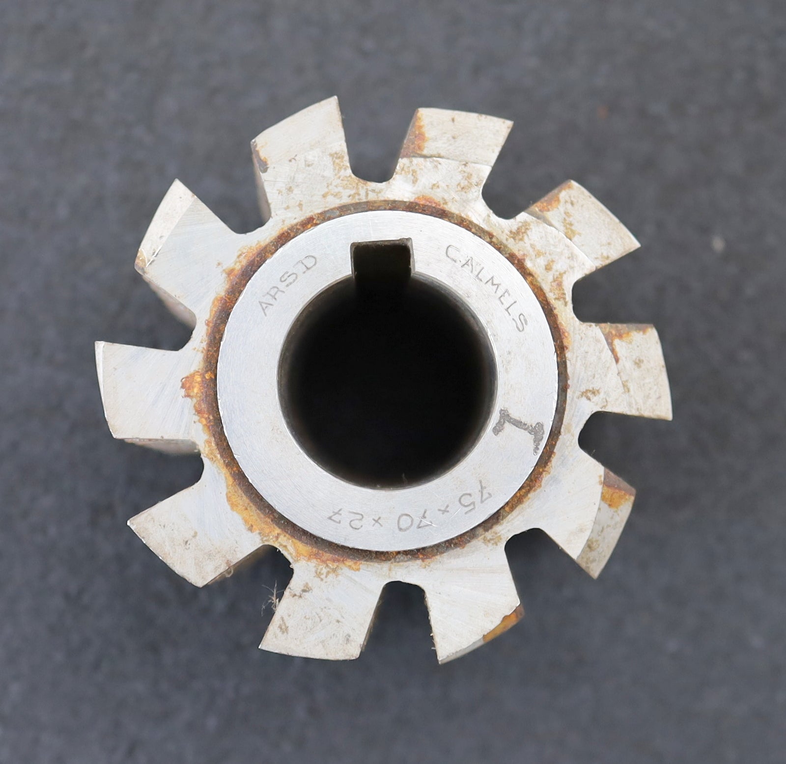 Bild des Artikels CALMELS-Zahnrad-Wälzfräser-m=-3,0mm-EGW-20°-Ø67x71xØ27mm-mit-LKN-1gg.-Rechts