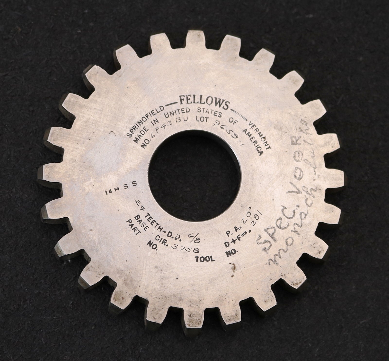 Bild des Artikels FELLOWS-Scheibenschneidrad-gear-shaper-DP-6/8-20°-EGW-Z=24-Ø109x11xØ1-1/4"