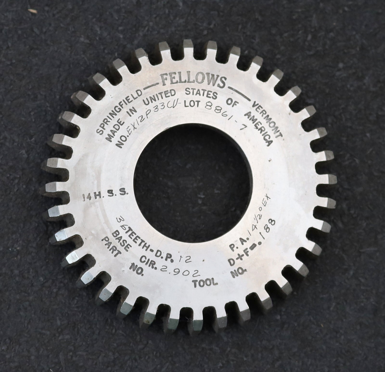 Bild des Artikels FELLOWS-Scheibenschneidrad-gear-shaper-DP-12-14°30'-EGW-Z=36-Ø81x11xØ1-1/4"