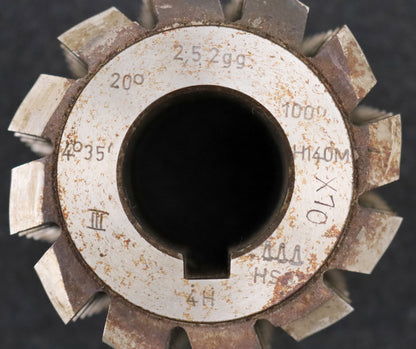 Bild des Artikels HENTZEN-Zahnrad-Wälzfräser-m=-2,5mm-EGW-20°-BPIII-Ø68x56xØ27mm-mit-LKN-DIN-3972