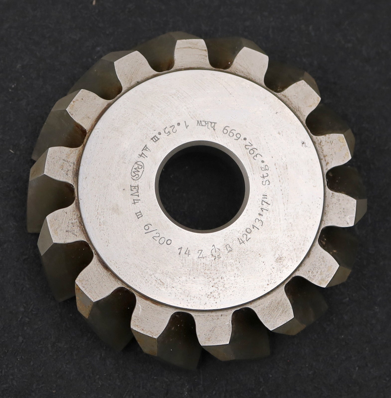 Bild des Artikels PWS-Scheibenschneidrad-mit-Treppenschliff-m=-6mm-20°-EGW-Z=-14-Ø130x26xØ1-1/4"