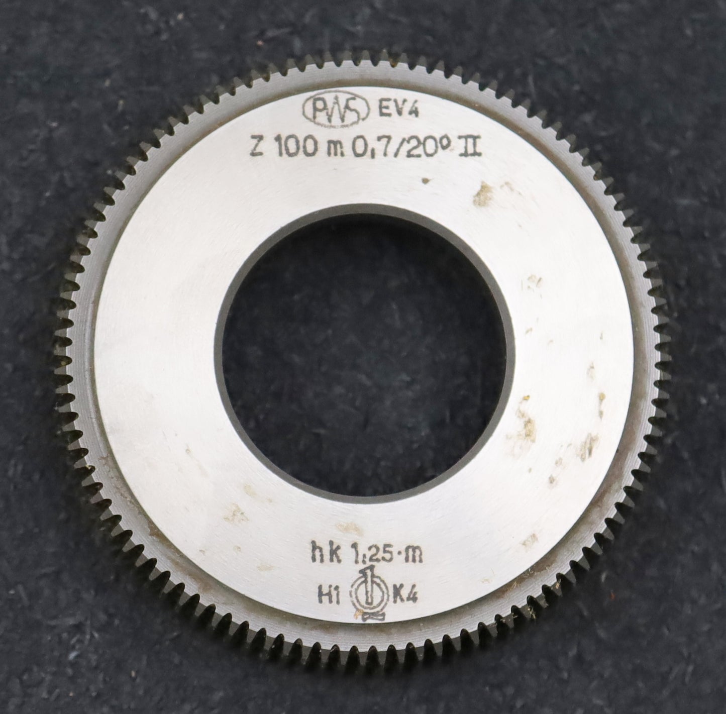 Bild des Artikels PWS-Scheibenschneidrad-m=-0,7mm-EGW-20°-Zähnezahl=-100-hk-1,25m-BPII-