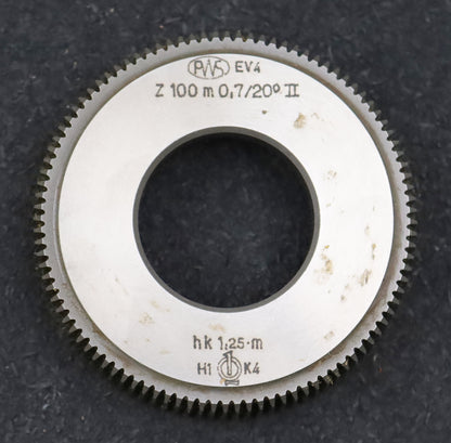 Bild des Artikels PWS-Scheibenschneidrad-m=-0,7mm-EGW-20°-Zähnezahl=-100-hk-1,25m-BPII-