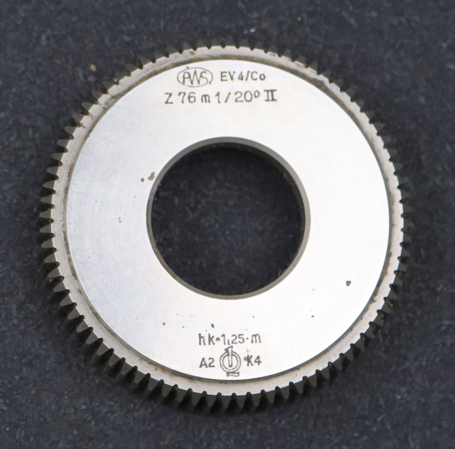 Bild des Artikels PWS-Scheibenschneidrad-m=-1mm-EGW-20°-Zähnezahl=-76-hk-1,25m-BPII-Ø80x17xØ1-1/4“