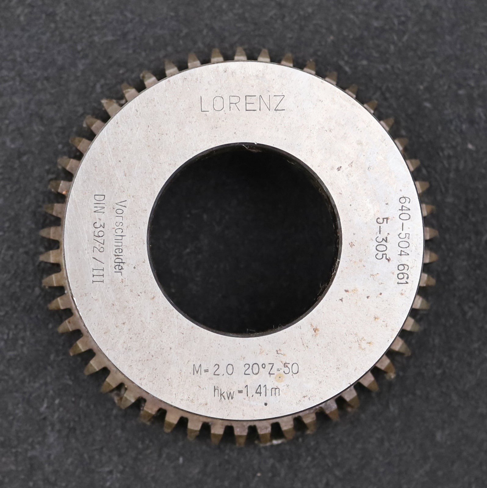 Bild des Artikels LORENZ-Glockenschneidrad-Vorschneider-m=-2mm-EGW-20°-Zähnezahl=-50-hkw-1,41m