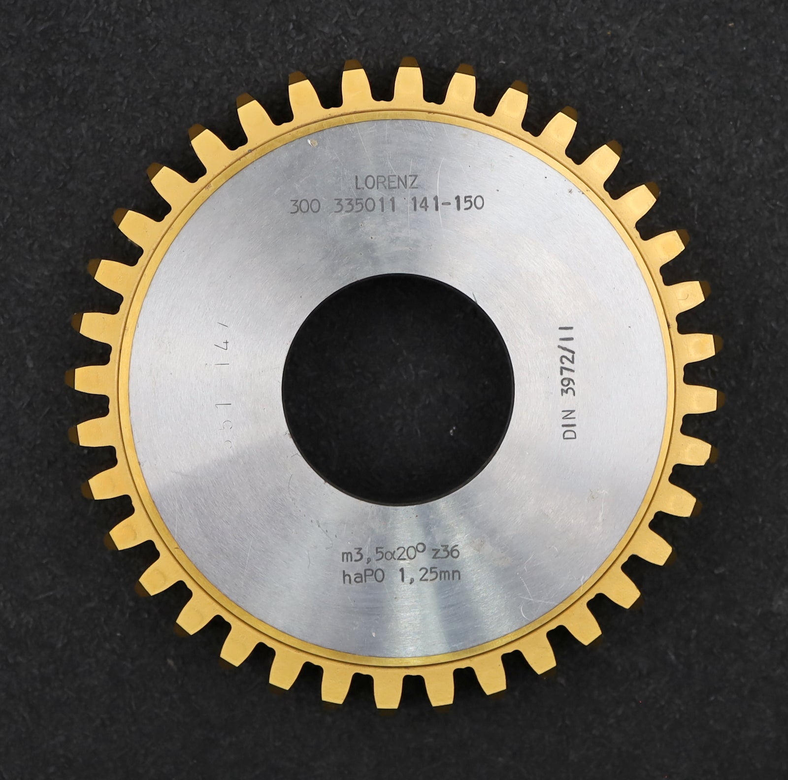 Bild des Artikels LORENZ-Scheibenschneidrad-m=-3,5mm-EGW-20°-Zähnezahl=-36-BPII-Ø136x24xØ1-3/4“