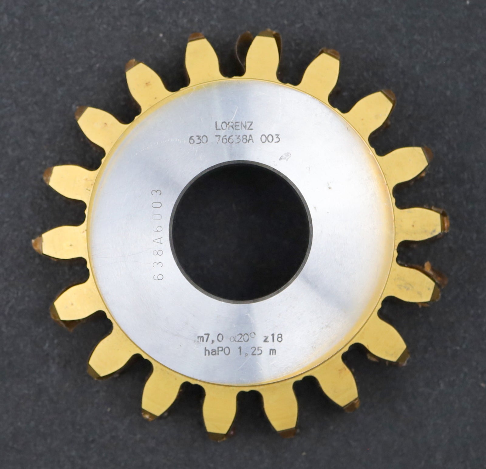 Bild des Artikels LORENZ-Glockenschneidrad-Vorschneider-m=-7mm-EGW-20°-Zähnezahl=-18-haP0-1,25mn