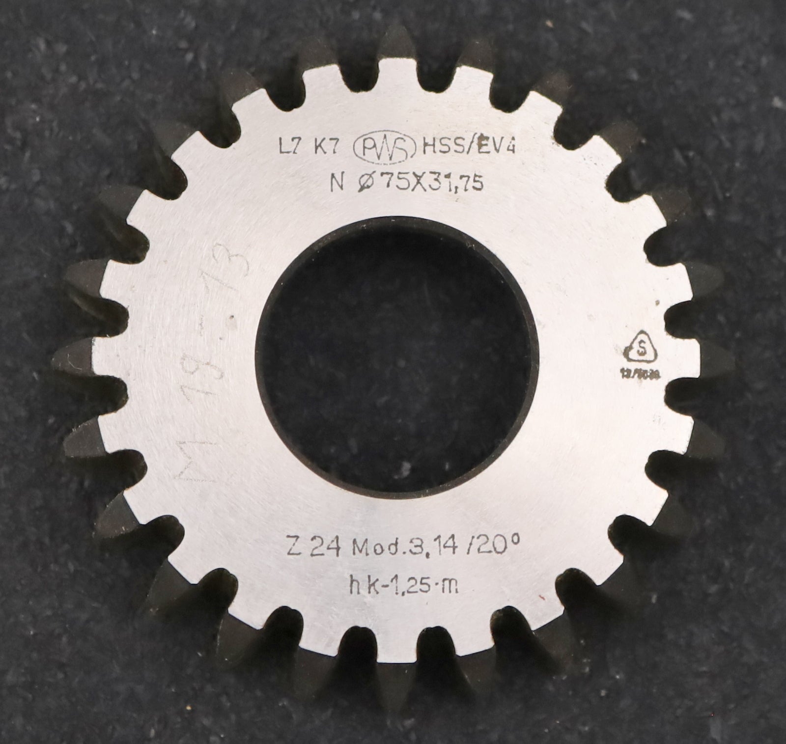 Bild des Artikels PWS-Scheibenschneidrad-m=-3,14mm-EGW-20°-Zähnezahl=-24-hk-1,25m