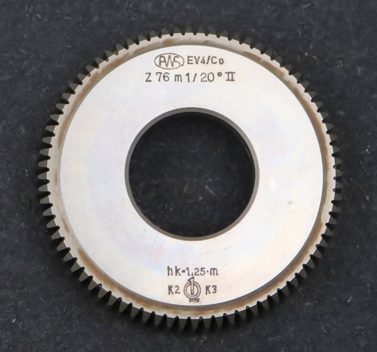 Bild des Artikels PWS-Scheibenschneidrad-m=-1mm-EGW-20°-Zähnezahl=-76-hk-1,25m-BPII-Ø79x17xØ1-1/4“