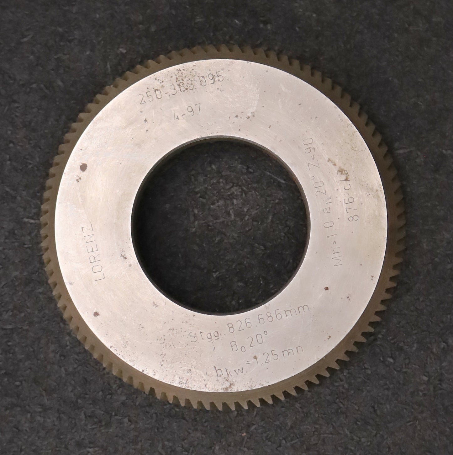 Bild des Artikels LORENZ-Glockenschneidrad-Treppenschliff-m=-1mm-20°-EGW-Z=-90-schrägverzahnt-LI