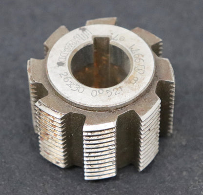 Bild des Artikels PWS-Kerbzahnwellen-Wälzfräser-Nennmass-26x30-nach-DIN5481-EGW-27°-56x40x22mm-LKN