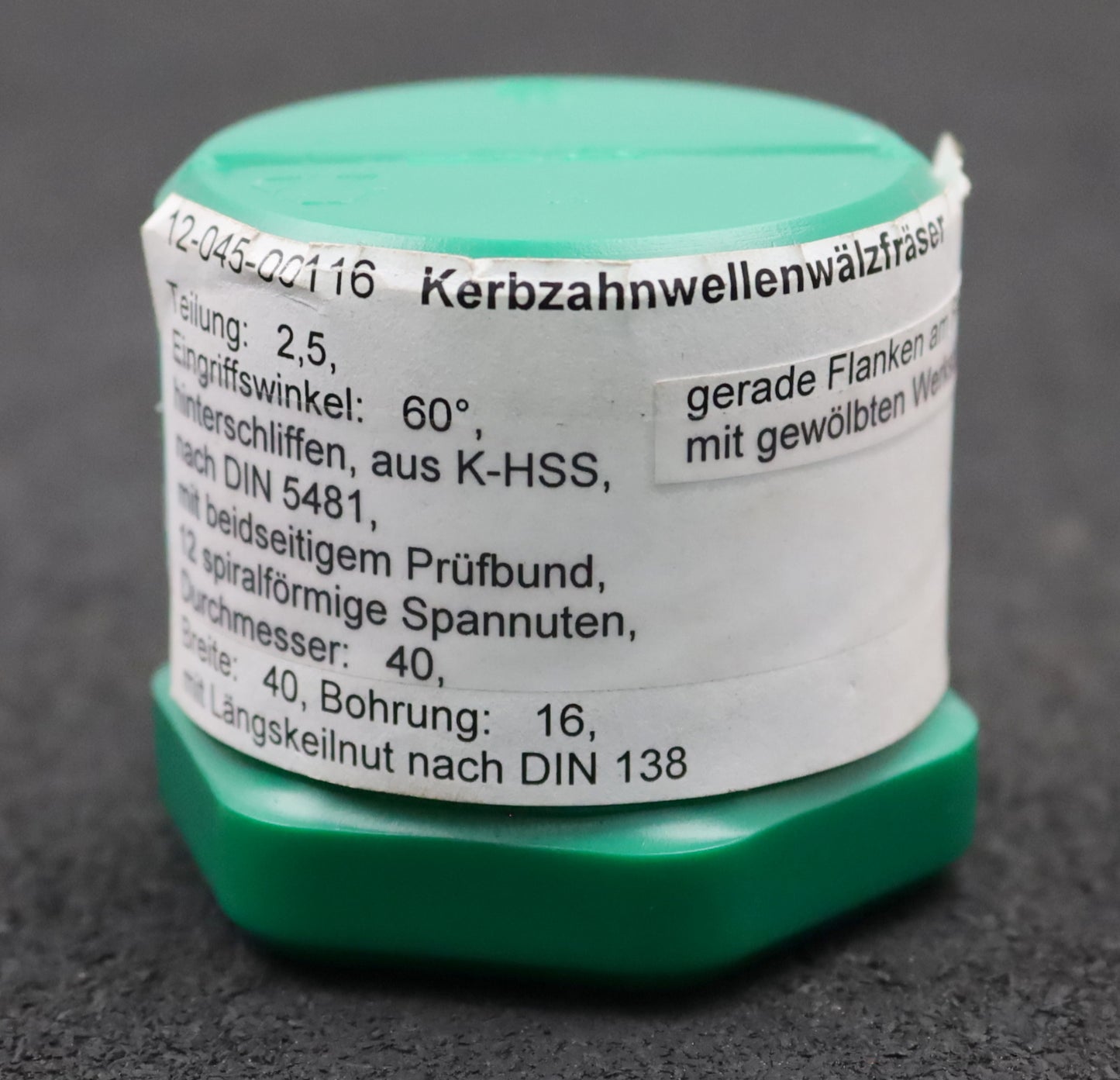 Bild des Artikels DOLD-Kerbzahnwellen-Wälzfräser-Tlg.-2,5-60°EGW-DIN-5481-Ø40x40xØ16mm-mit-LKN