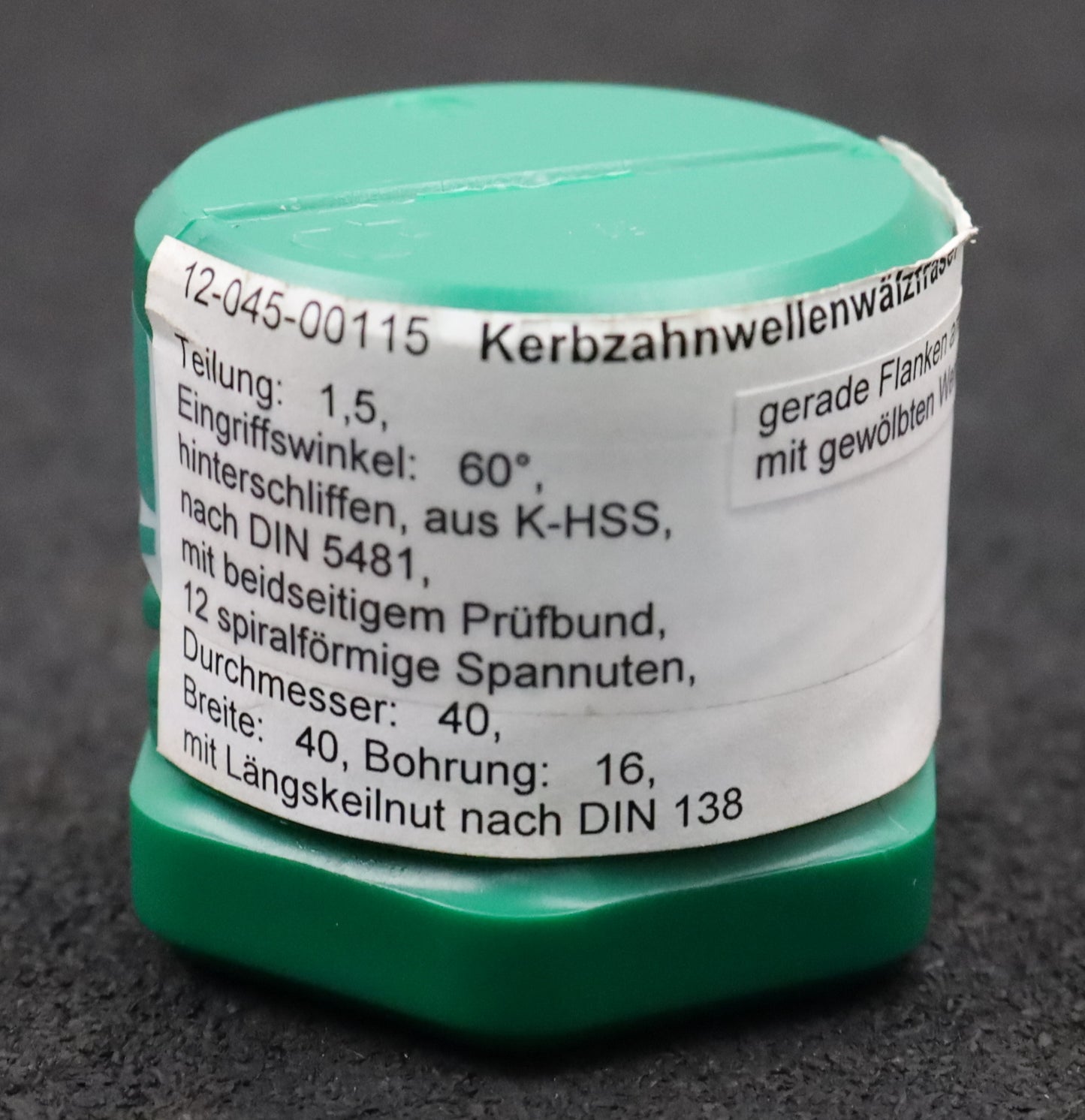 Bild des Artikels DOLD-Kerbzahnwellen-Wälzfräser-Tlg.-1,5-60°EGW-DIN-5481-Ø40x40xØ16mm-mit-LKN