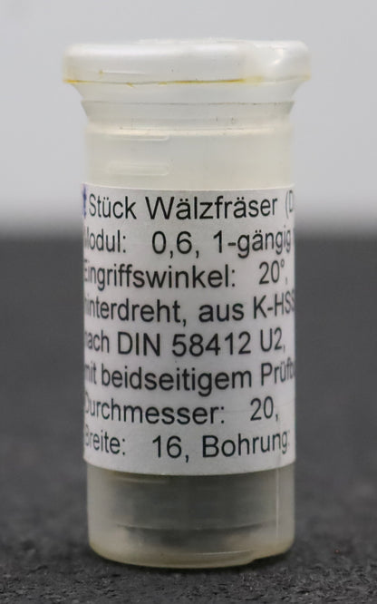 Bild des Artikels DOLD-Zahnrad-Wälzfräser-gear-hob-m=0,6-EGW-20°-BPU2-nach-DIN-58412-Ø25x10xØ8mm