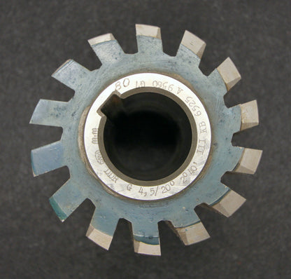 PWS Vollstahlwälzfräser gear hob m= 4,5mm BP III nach DIN3972 20° EGW 1gg. Links