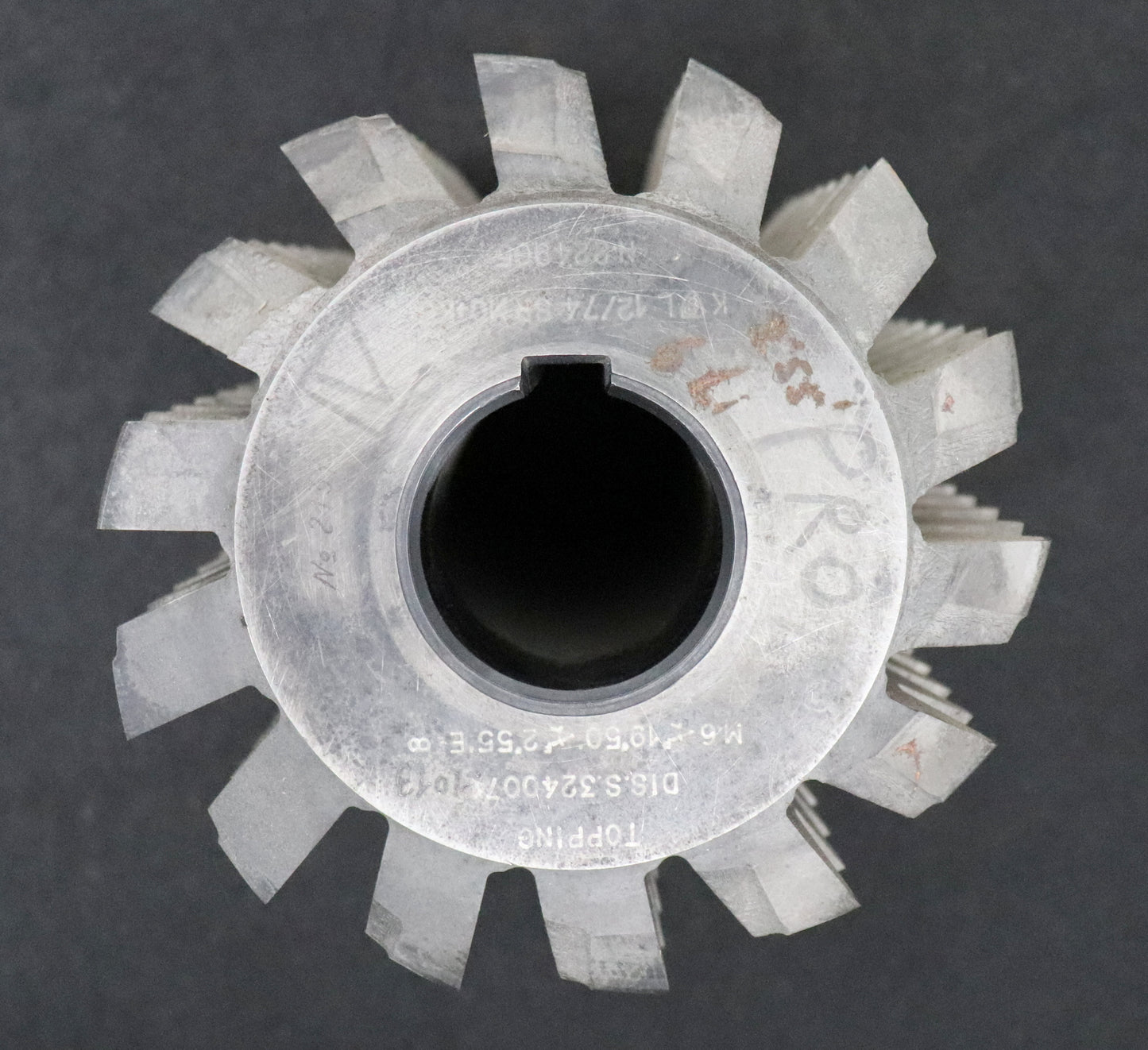 Bild des Artikels KL-Zahnrad-Wälzfräser-gear-hob-m=-6,0mm-19°50'-EGW-BPIV-DIN-3972-Ø134x170xØ40mm