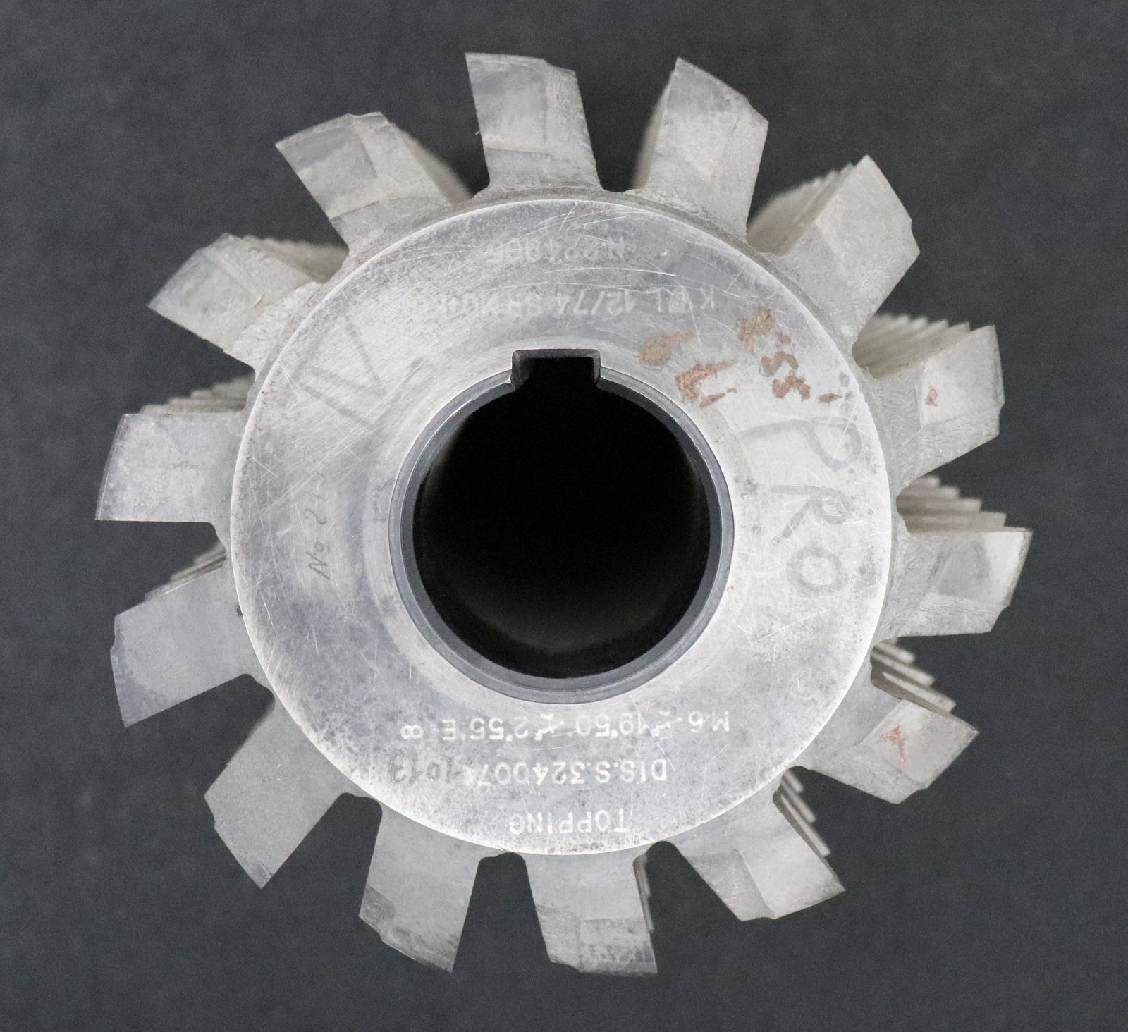 Bild des Artikels KL-Zahnrad-Wälzfräser-gear-hob-m=-6,0mm-19°50'-EGW-BPIV-DIN-3972-Ø134x170xØ40mm