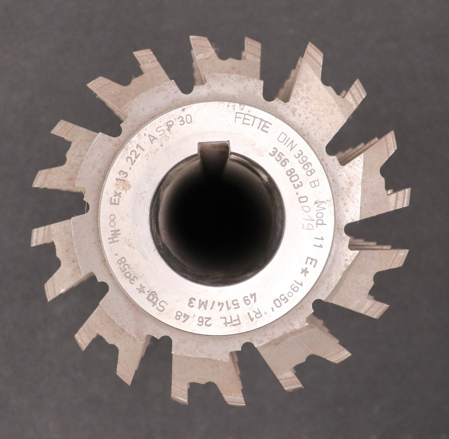 Bild des Artikels FETTE-Räumzahn-Wälzfräser-gear-hob-m=-11,0mm-19°50'-EGW-Ø195x355xØ60mm-mit-LKN