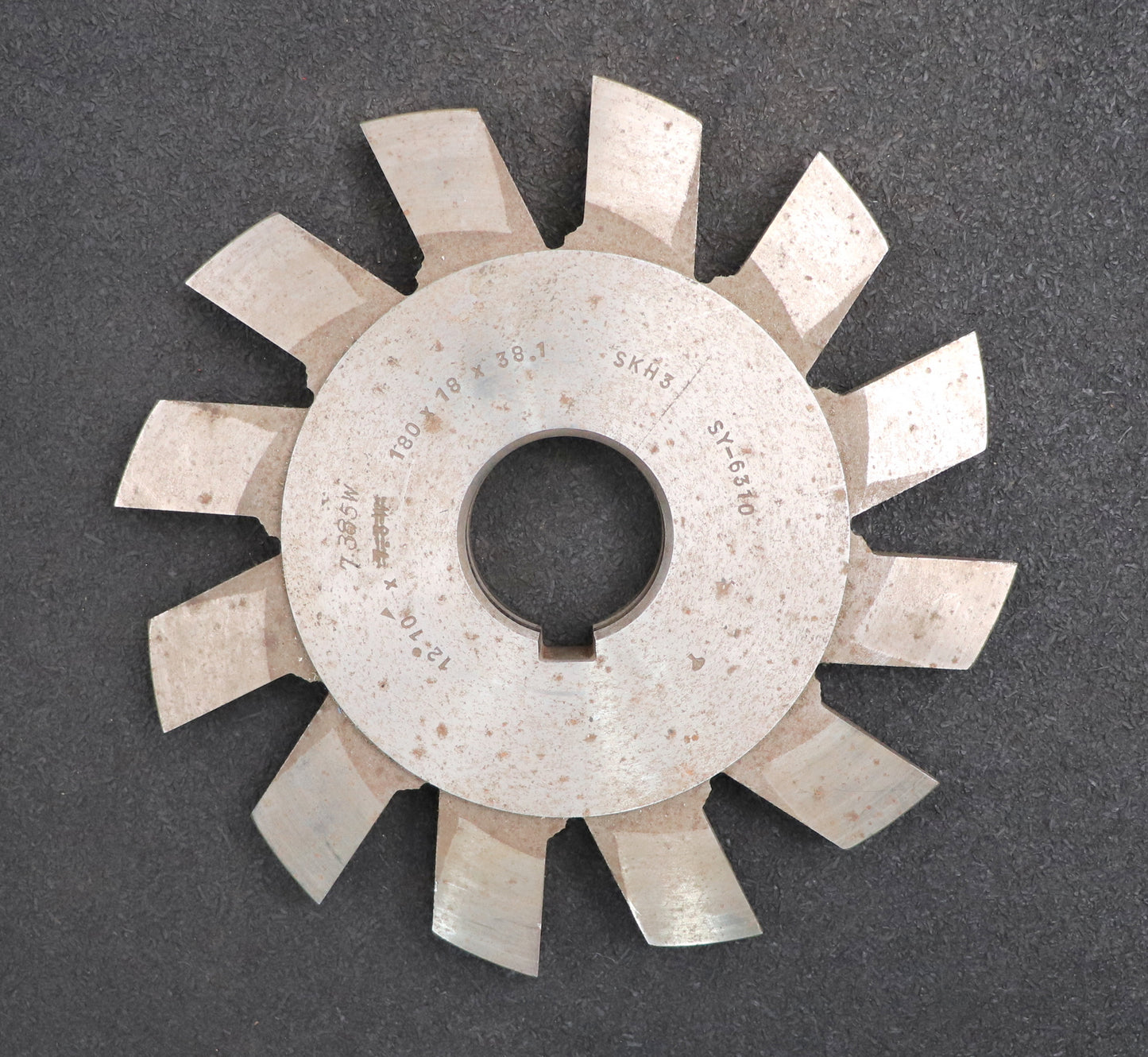 Bild des Artikels Zahnstangen-Formfräser-rack-milling-cutter-w=-7,385mm-12°10'-EGW-Ø180x18xØ38mm