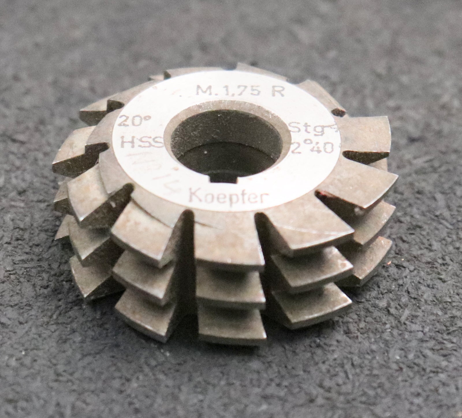 Bild des Artikels KOEPFER-Zahnrad-Wälzfräser-gear-hob-m=-1,75mm-20°-EGW-Ø40x16xØ13mm-mit-LKN-