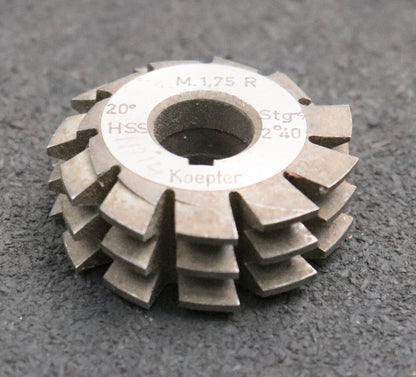 Bild des Artikels KOEPFER-Zahnrad-Wälzfräser-gear-hob-m=-1,75mm-20°-EGW-Ø40x16xØ13mm-mit-LKN-